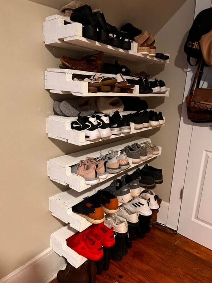 DIY-Ideen für Schuhregale aus Holzpaletten - Rezept